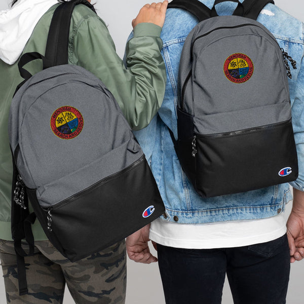 two models wearing the "menorah search and rescue" team backpacks